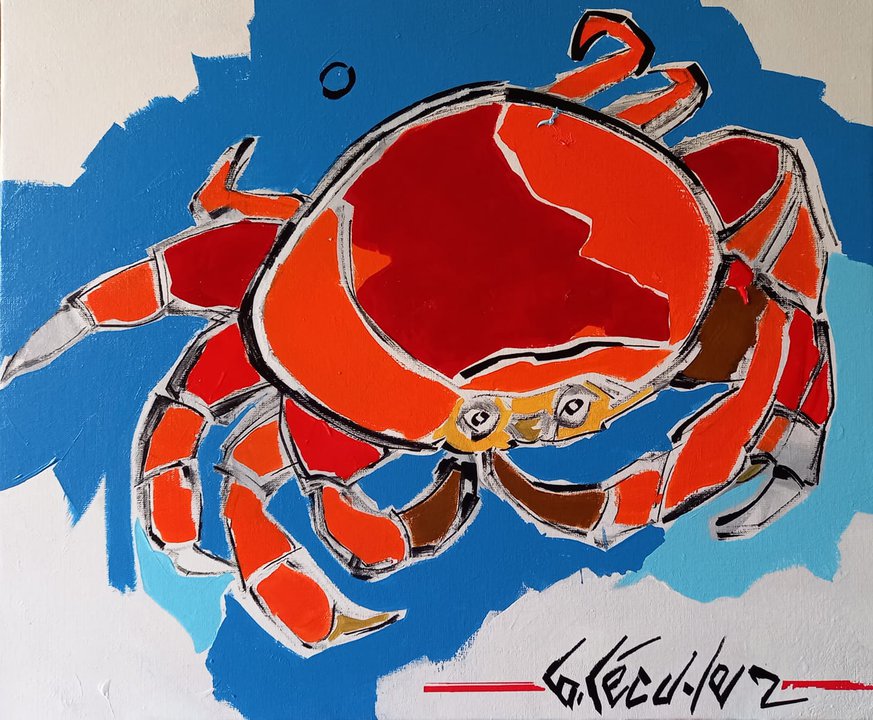 peinture crabe breton breizh