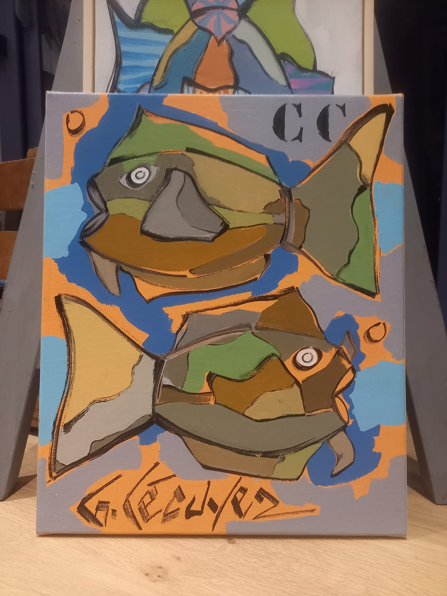poissons peinture