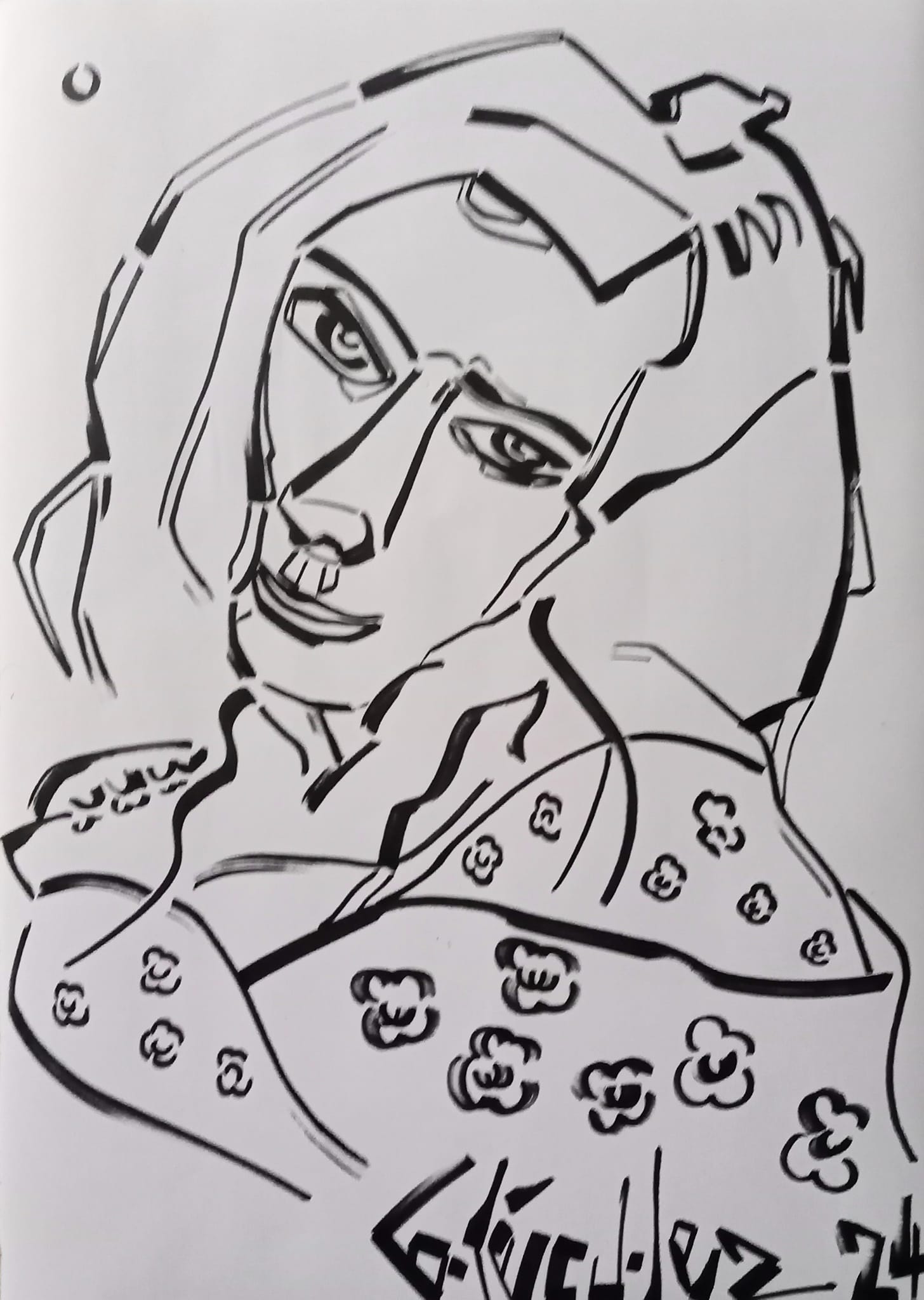 portrait femme artiste peintre dessinateur breton