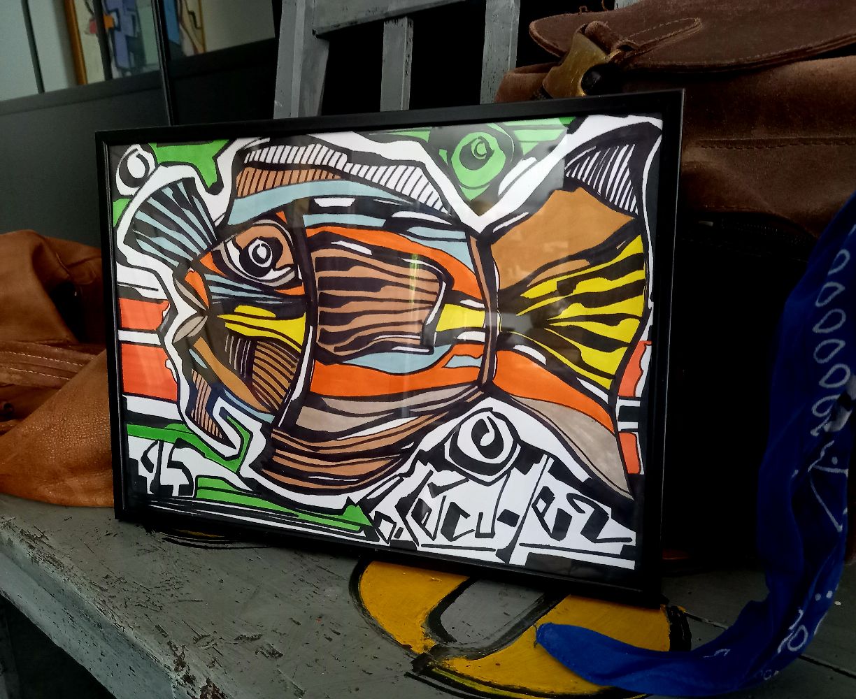 poisson couleur art maritime design