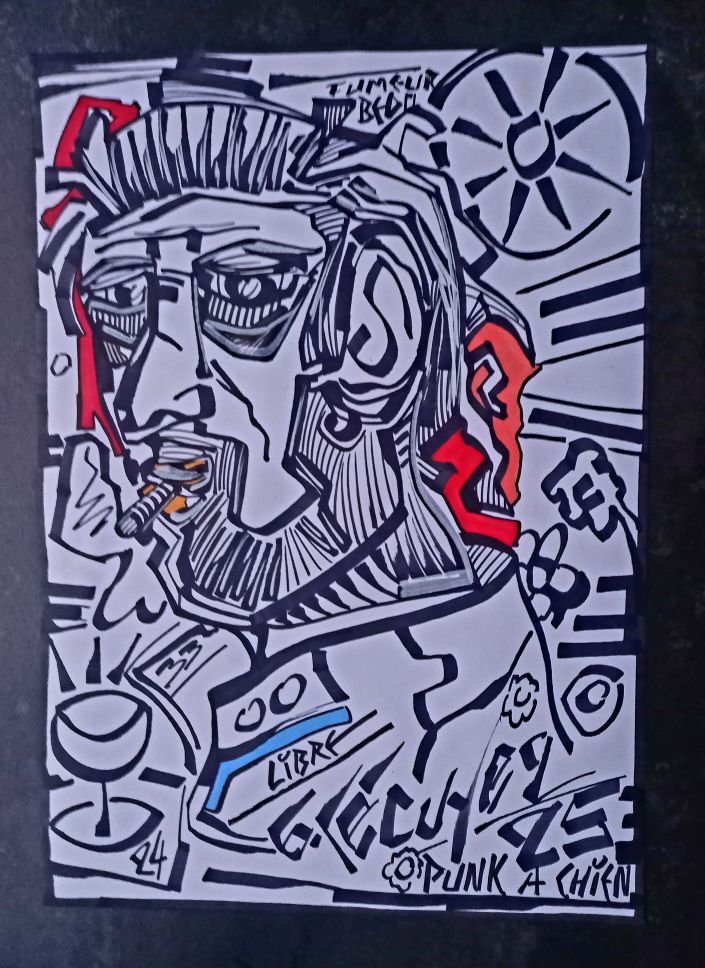 dessin punk artiste peintre