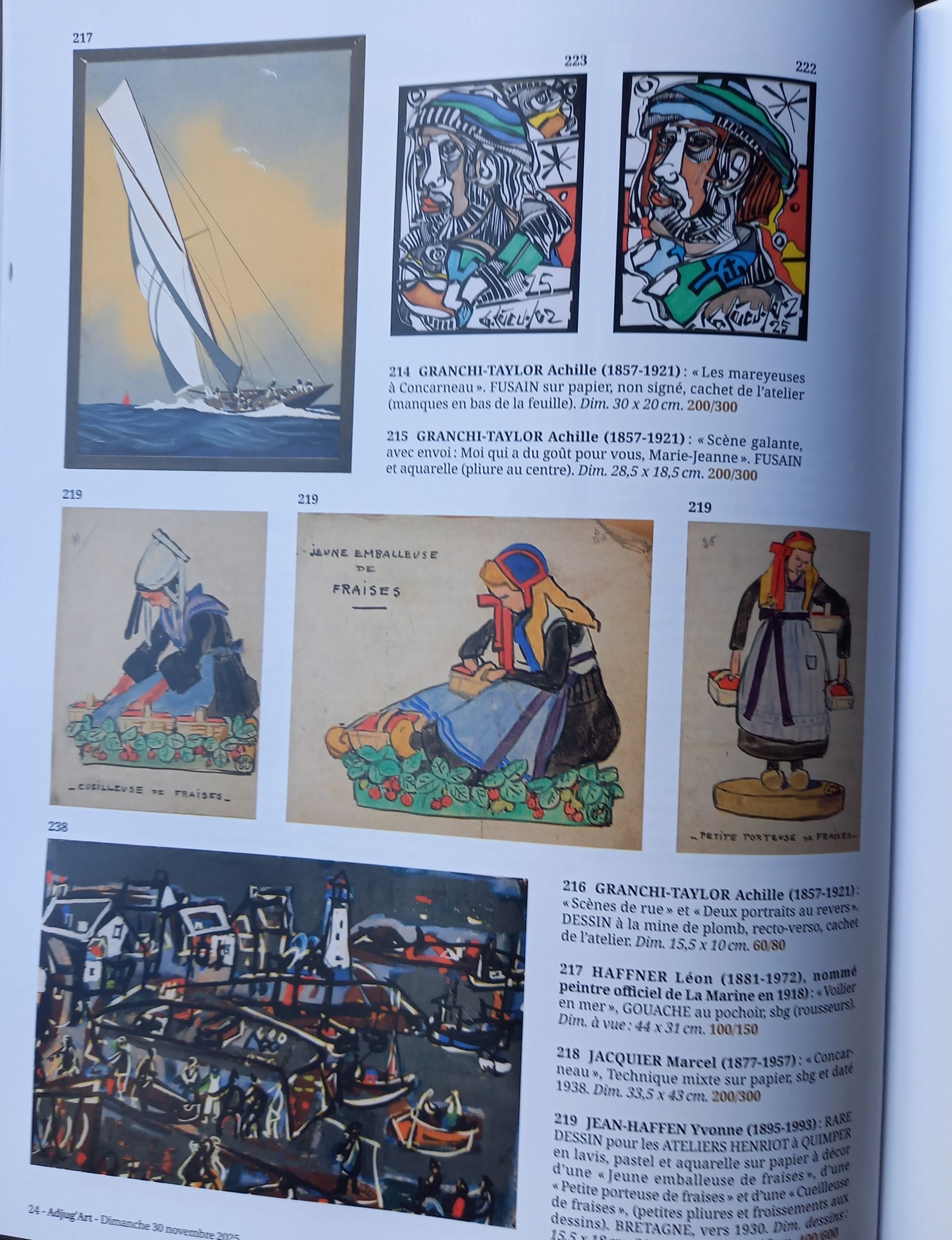  vente bretonne dessins peintures Brest quimper vannes