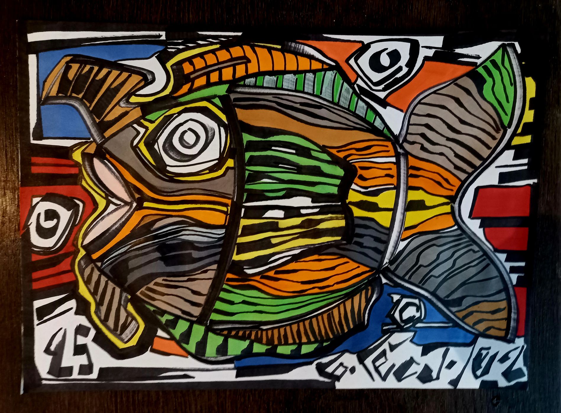 poisson dessin artiste auteur design bretagne breton art