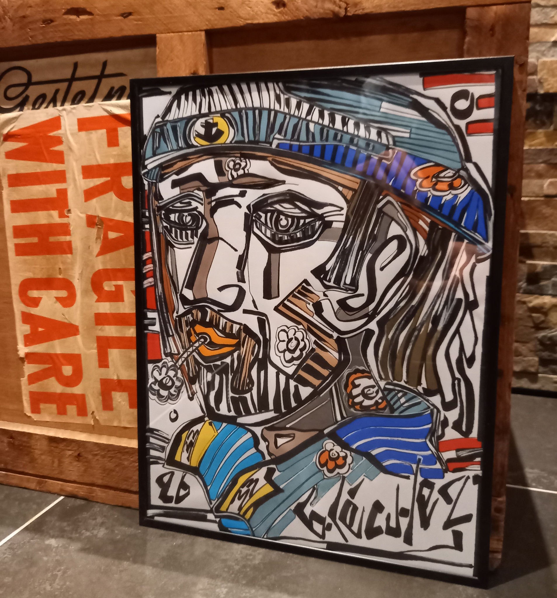 portrait dessin marin fleurs artiste peintre bretagne